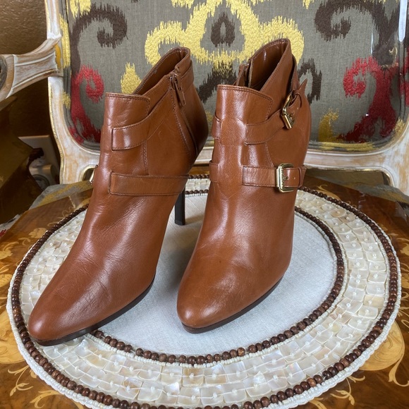 Lauren Ralph Lauren Shoes - Lauren Ralph Lauren Brown Leather Ankle Boots